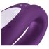 Satisfyer Double Joy - chytrý, vodotěsný pár vibrátor (fialový)
