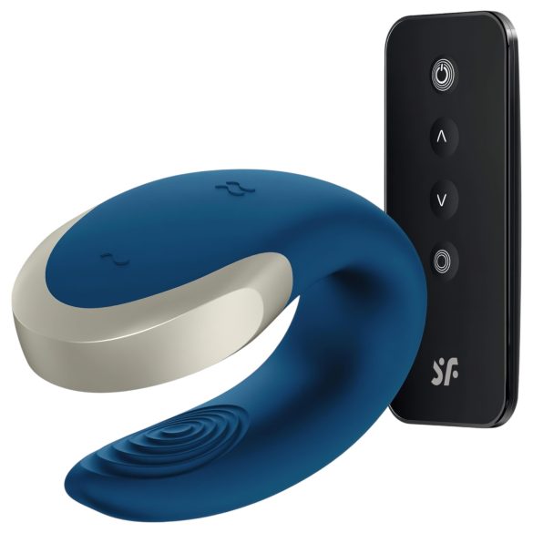 Satisfyer Double Love - chytrý párový vibrátor (modrý)