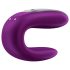 Satisfyer Double Fun - inteligentní párový vibrátor (fialový)