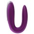 Satisfyer Double Fun - inteligentní párový vibrátor (fialový)