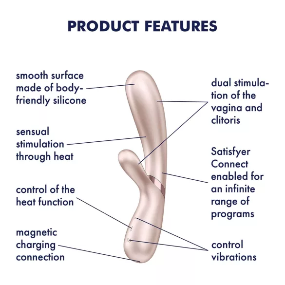 Satisfyer Hot Lover - vibrátor s ohřevem - stříbrný
