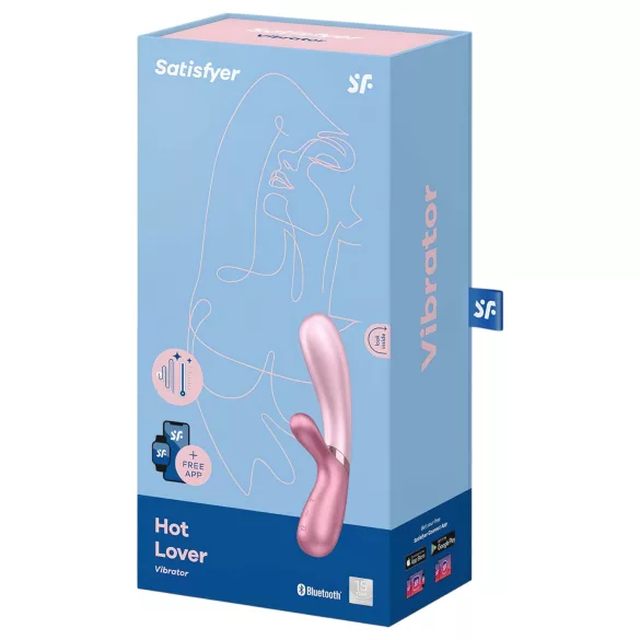 Satisfyer Hot Lover - vibrátor s ohřevem a aplikací - růžový