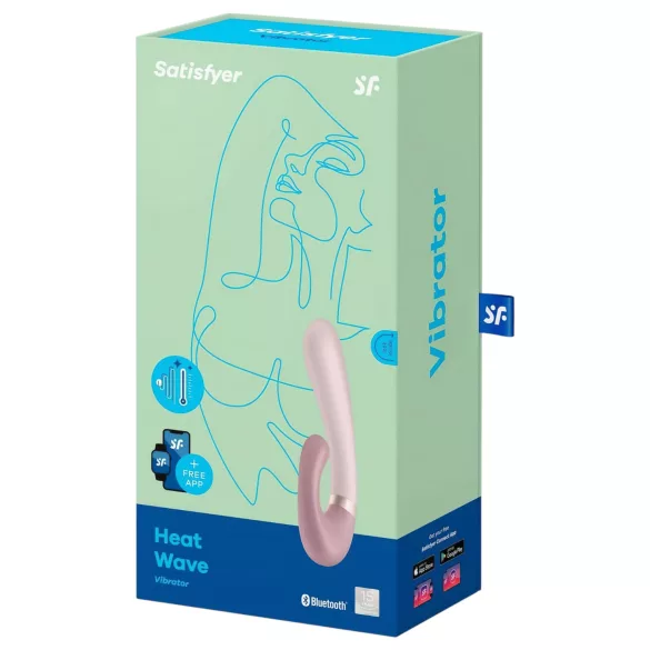 Satisfyer Heat Wave - chytrý vibrační vibrátor s ohřevem a ramenem - béžový