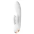 Satisfyer Double Flex - vibrační vajíčko s klitorálními ramínky ovládané aplikací (bílé)