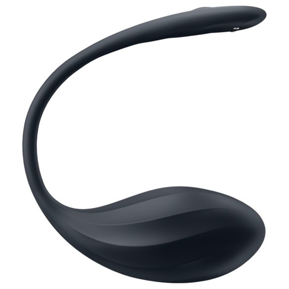 Satisfyer Žebrovaný Květ - rádiové vibrační vajíčko (černé)