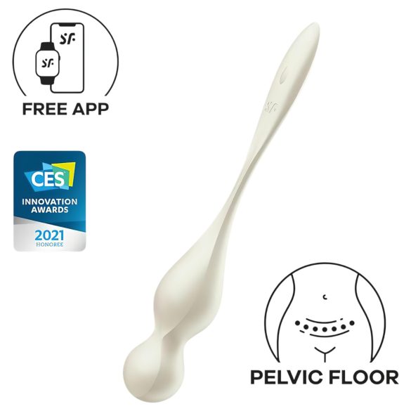 Satisfyer Love Birds 1 - chytré vibrační venušiny kuličky (bílé)