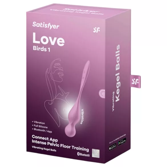 Satisfyer Love Birds 1 - vibrační venušiny kuličky ovládané aplikací (růžové)