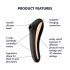 Satisfyer Dual Kiss - dobíjecí vaginální a klitoriální vibrátor (černý)