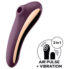   Satisfyer Dual Kiss - vibrátor na klitoris a vaginu 2v1 - fialová