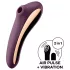 Satisfyer Dual Kiss - vibrátor na klitoris a vaginu 2v1 - fialová