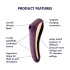 Satisfyer Dual Kiss - vibrátor na klitoris a vaginu 2v1 - fialová