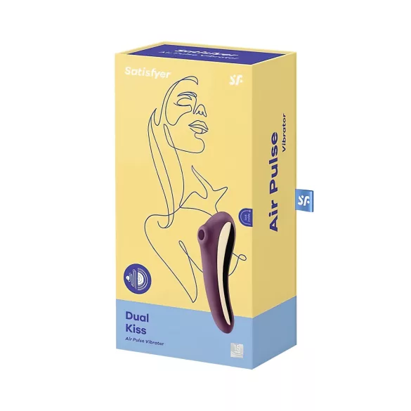 Satisfyer Dual Kiss - vibrátor na klitoris a vaginu 2v1 - fialová