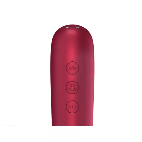 Satisfyer Dual Love - vibrátor na klitoris a vagínu - chytrý - červený