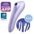 Satisfyer Dual Pleasure – chytrý vzduchový 2v1 vibrátor (fialový)