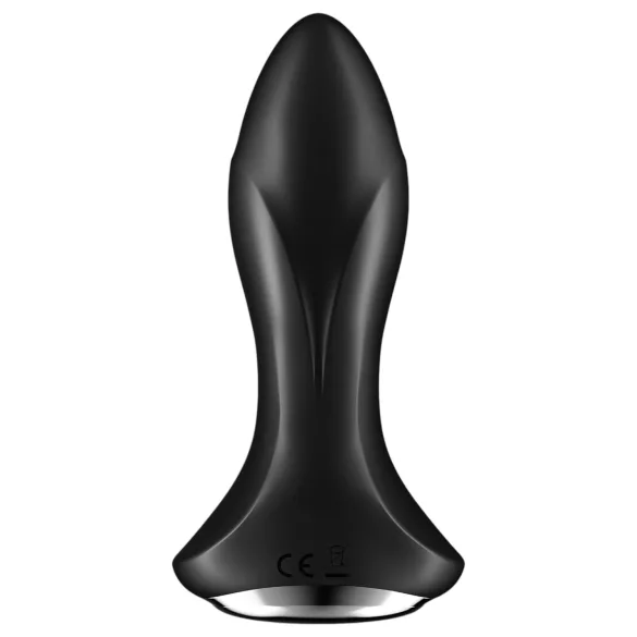 Satisfyer - anální vibrátor s perlami a rotací - černý