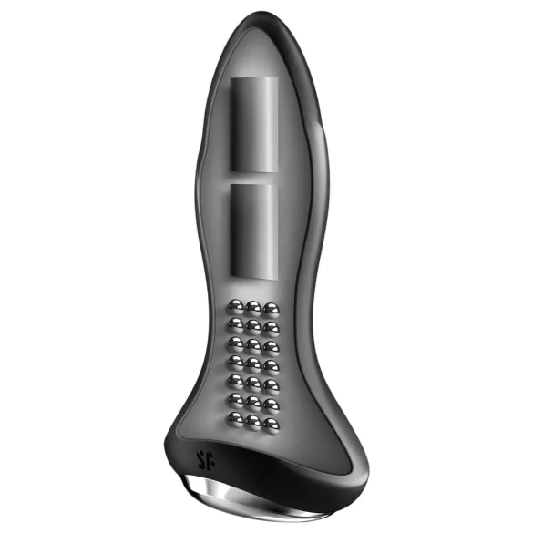 Satisfyer - anální vibrátor s perlami a rotací - černý