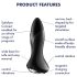 Satisfyer Rotator Plug 1 - anální vibrátor s perlami (černý)