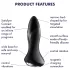 Satisfyer - anální vibrátor s perlami a rotací - černý