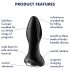 Satisfyer Rotator Plug 2 - perlový anální vibrátor (černý)