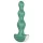Satisfyer - anální vibrátor s vibracemi - dobíjecí, vodotěsný, zelený