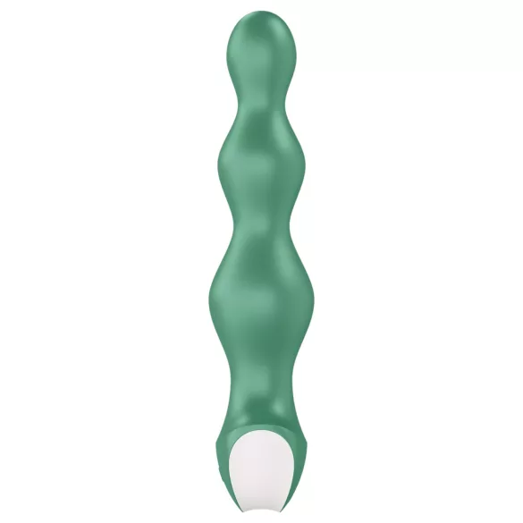 Satisfyer - anální vibrátor s vibracemi - dobíjecí, vodotěsný, zelený