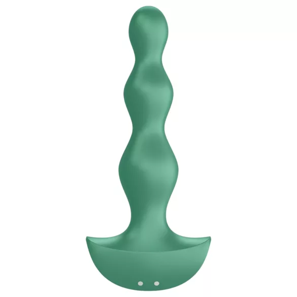 Satisfyer - anální vibrátor s vibracemi - dobíjecí, vodotěsný, zelený