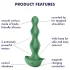 Satisfyer - anální vibrátor s vibracemi - dobíjecí, vodotěsný, zelený