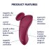 Satisfyer Sexy Secret - chytré voděodolné vibrační kalhotky (červené)
