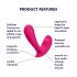 Satisfyer Top Secret - chytrý dvoumotorový vibrátor (růžový)