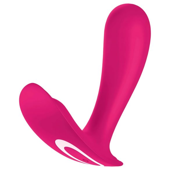 Satisfyer - nositelný vibrátor s 2 motory - růžový - chytrý ovládání