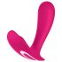 Satisfyer - nositelný vibrátor s 2 motory - růžový - chytrý ovládání
