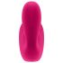 Satisfyer - nositelný vibrátor s 2 motory - růžový - chytrý ovládání
