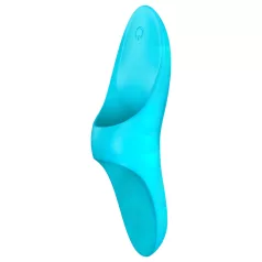   Satisfyer - dobíjecí vodotěsný prstový vibrátor - tyrkysový