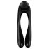 Satisfyer Candy Cane - akumulátorový vodotěsný dvouramenný vibrátor (černý)