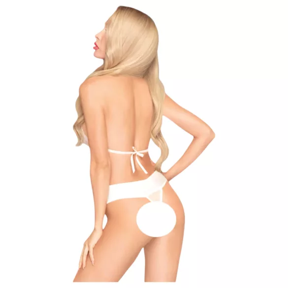 Penthouse - dámské body s halter krkem - bílá - M/L