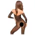 Penthouse Dreamy Diva - síťovaný catsuit s cikcak vzorem - černý