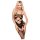 Penthouse Hot Nightfall - vlnitý, otevřený síťovaný set (černý) - XL