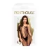 Penthouse Drop-Dead - overal s proužky a otvory - černý - XL
