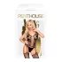 Penthouse Love Bud - erotická souprava - krajka otevřená síťovina - černá