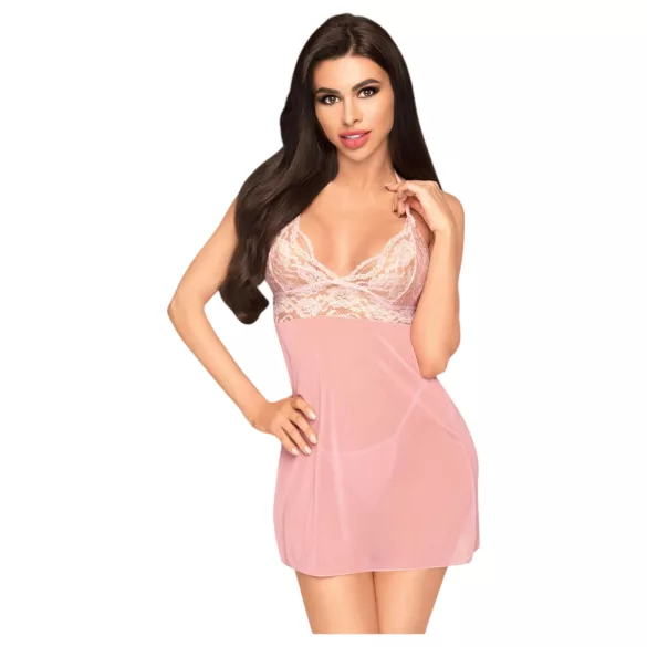 Penthouse - noční košilka a tanga - růžová - L/XL