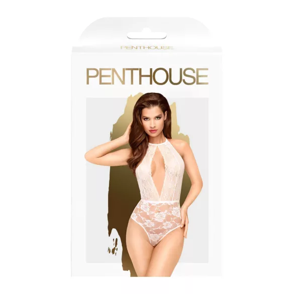 Penthouse Toxic Powder - bodystocking s ramínky - bílá - M/L