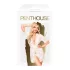 Penthouse Hypnotic Power - krajkový krátký župan a tanga - bílá
