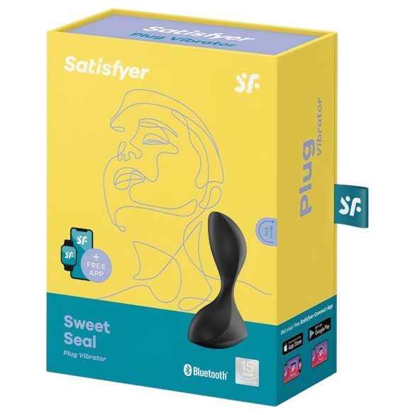 Satisfyer - anální vibrátor s aplikací - silikon - černý