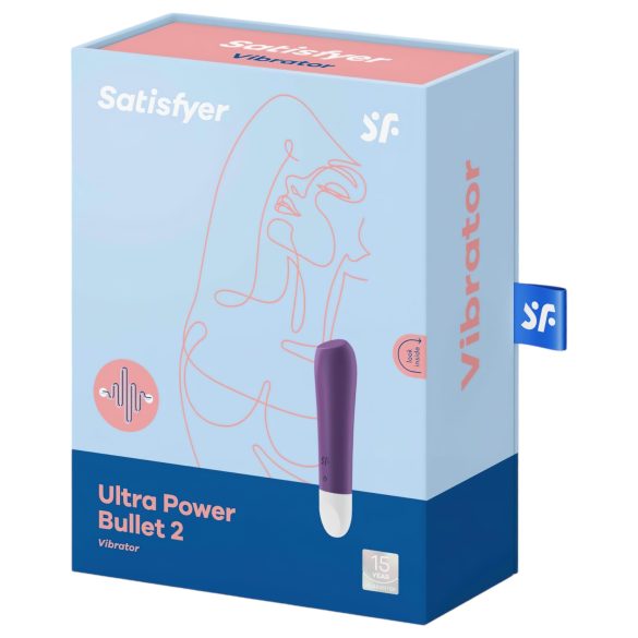Satisfyer - vibrační bullet - akumulátorový, vodotěsný - fialový