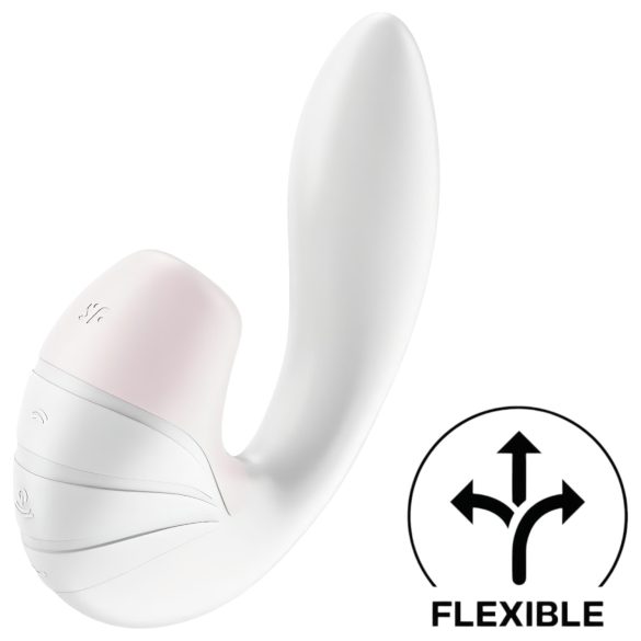 Satisfyer Supernova - dobíjecí, vzduchový 2v1 vibrátor (bílý)