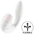 Satisfyer Supernova - dobíjecí, vzduchový 2v1 vibrátor (bílý)