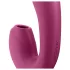 Satisfyer Sunray - akumulátorový, tlakový 2v1 vibrátor (červený)
