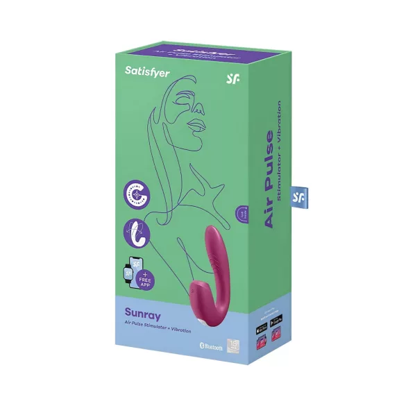 Satisfyer Sunray - vibrační stimulátor klitorisu a vagíny - červený, dobíjecí