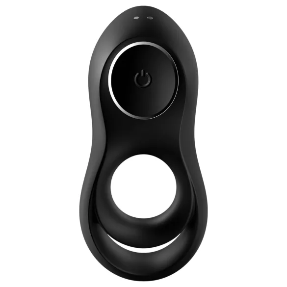 Satisfyer Legendary Duo - vibrační erekční kroužek - dobíjecí - černý