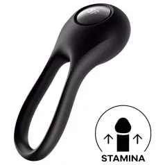   Satisfyer Majestic Duo - vibrační vodotěsný erekční kroužek - černý, dobíjecí